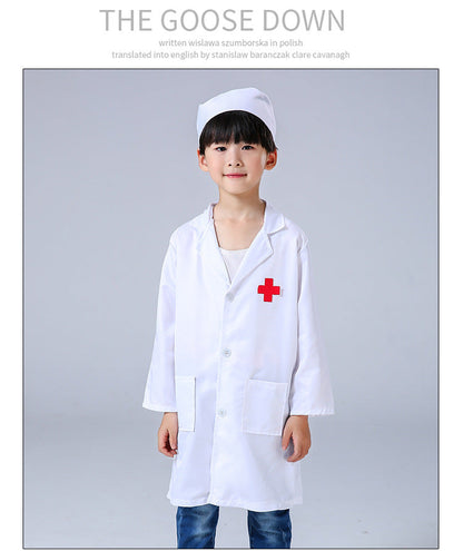Kids Cosplay Clothes Boys Girls Doctor Nurse Uniforms Fancy toddler Christmas Xmas Role Play Costumes Party Wear doctor gown