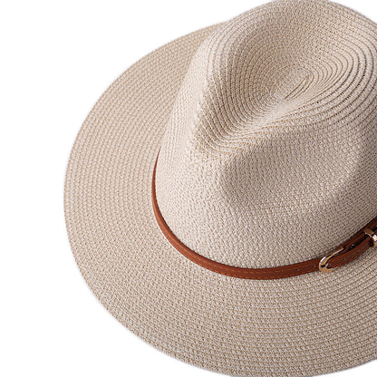 56-58-59-60CM Natural Panama Soft Shaped Straw Hat Summer