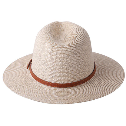 56-58-59-60CM Natural Panama Soft Shaped Straw Hat Summer