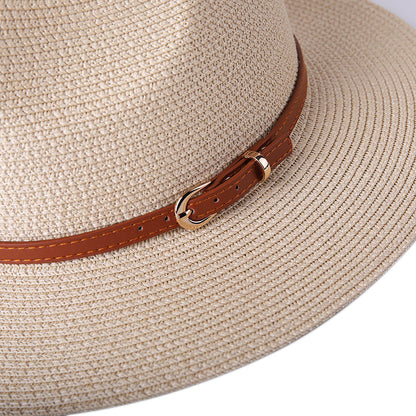 56-58-59-60CM Natural Panama Soft Shaped Straw Hat Summer