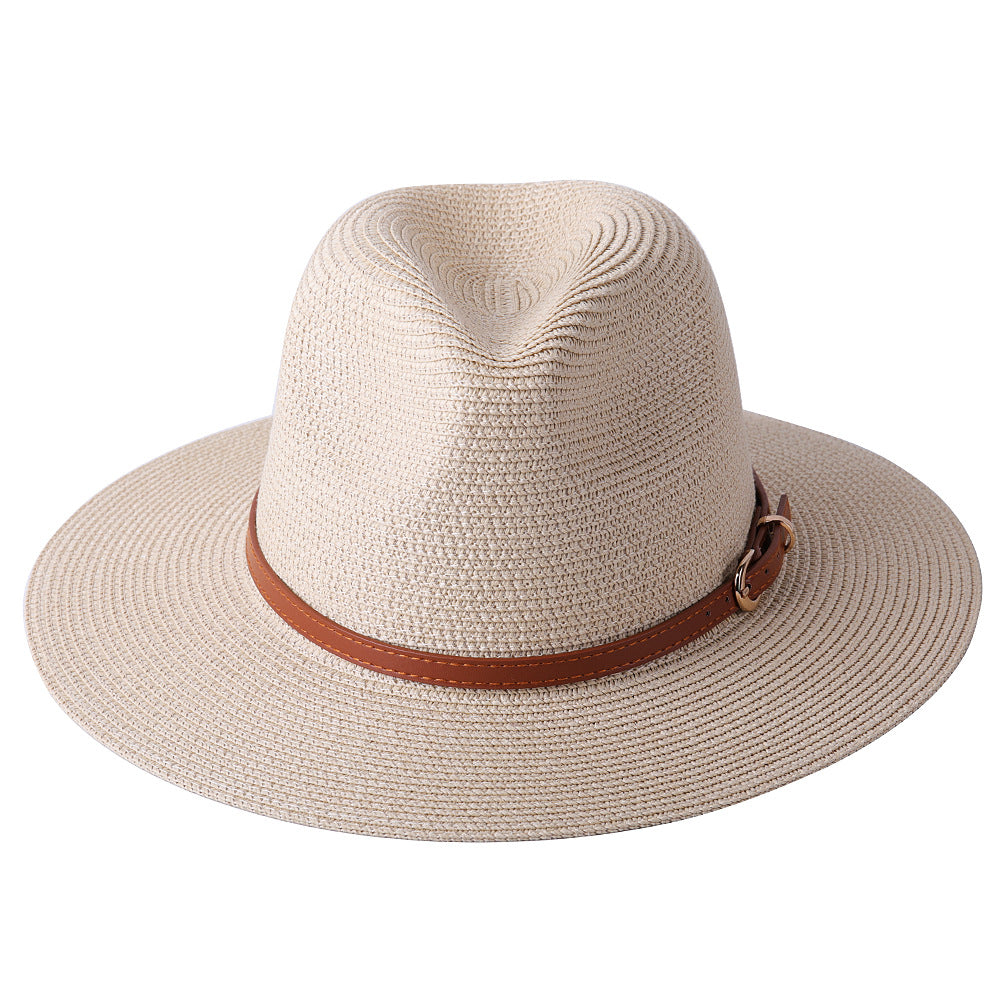 56-58-59-60CM Natural Panama Soft Shaped Straw Hat Summer