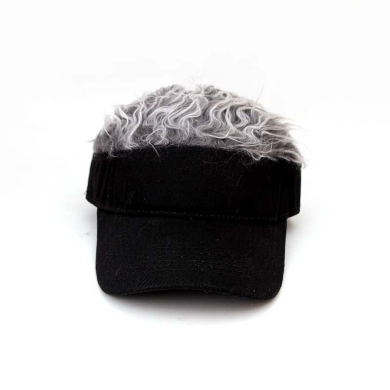 New Unisex Casual Camouflage Visor Hat Men Women Adjustable Sun Sunshade Hip Hop Baseball Cap With Spiked Hairs Wigs Casquatte
