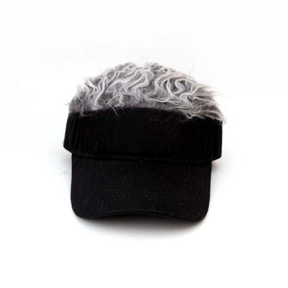 New Unisex Casual Camouflage Visor Hat Men Women Adjustable Sun Sunshade Hip Hop Baseball Cap With Spiked Hairs Wigs Casquatte