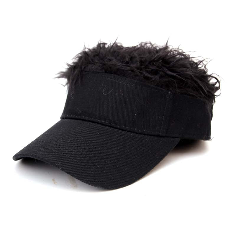 New Unisex Casual Camouflage Visor Hat Men Women Adjustable Sun Sunshade Hip Hop Baseball Cap With Spiked Hairs Wigs Casquatte