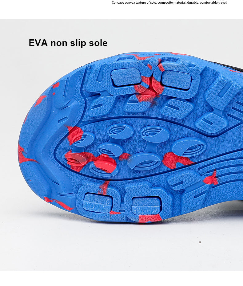 Summer Beach Boy Children Sandals Fashion Shoes Lightweight Non-slip Soft Bottom Shading Leather Boys Comfortable