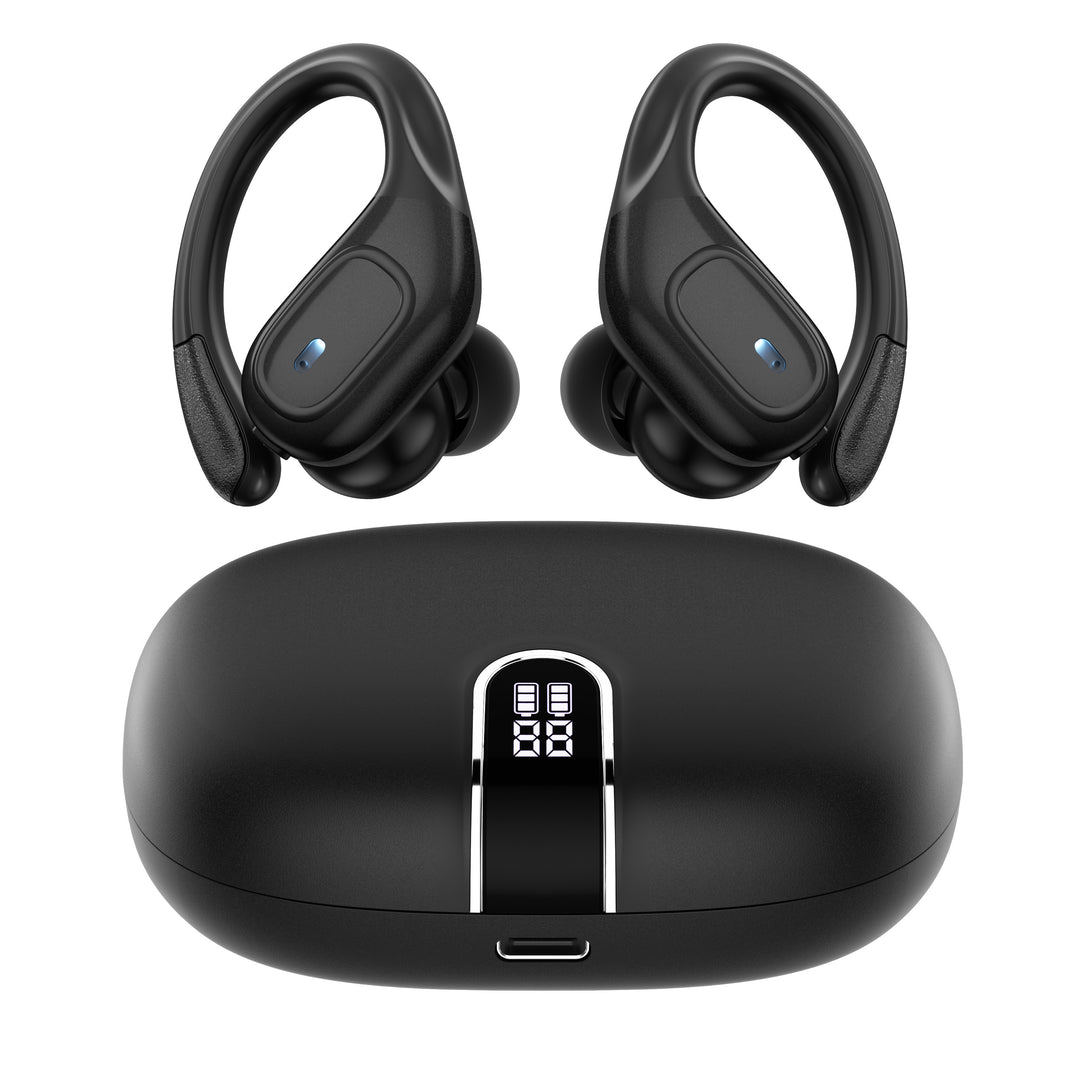 Wireless Earphones - Stereo Audio, ENC Noise Cancelling, LED Display