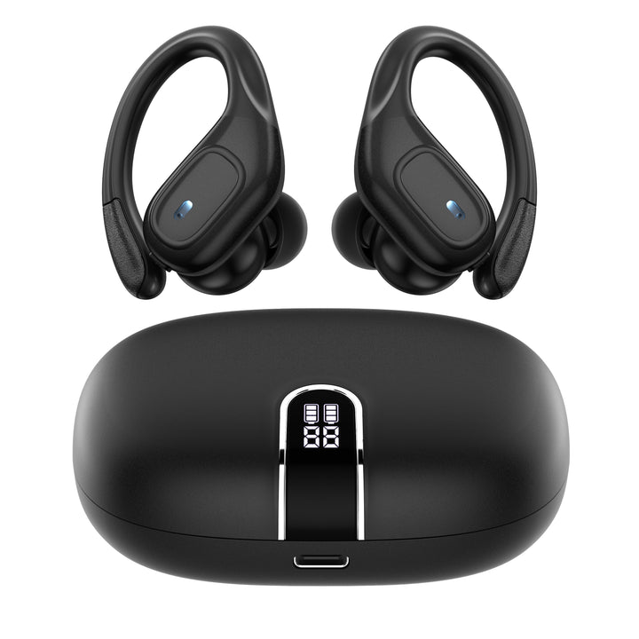 Wireless Earphones - Stereo Audio, ENC Noise Cancelling, LED Display