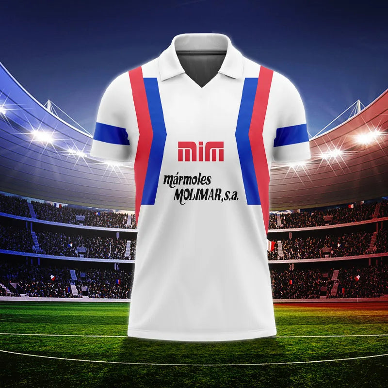 Summer Sports POLO Shirt Men Casual Short Sleeve Lapel Printed T-shirt Striped Retro Fashion Top Outdoor Team Breathable POLO