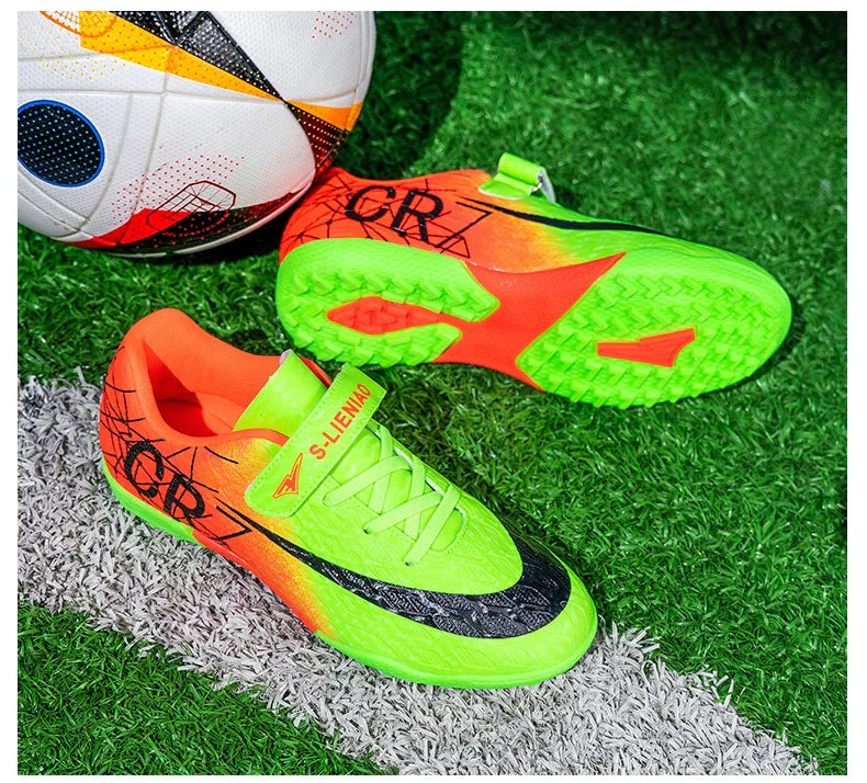 Professional Kids Soccer Shoes Football Boots Ultralight Cleats Non-Slip Training Match Football Shoes For Boys And Girls