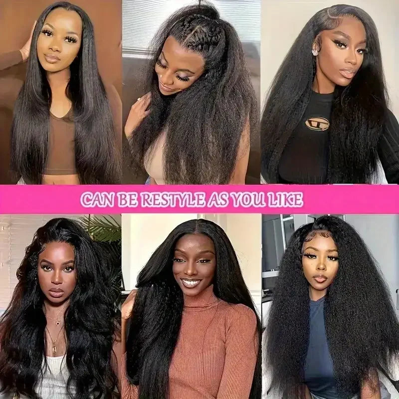 13x4 Straight Lace Front Wigs Human Hair For Women Yaki Straight Lace Front Wig Remy Hair Brazilian Virgin Human Hair Wigs