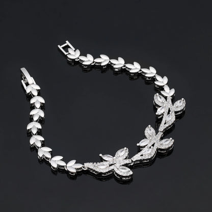 Conjunto De Joias De Casamento De Luxo Moderno 4 Peças Para Mulheres Conjunto De Joias De Noiva Zircônia Dubai Festa De Casamento 2024