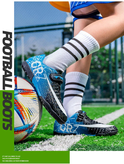 Professional Kids Soccer Shoes Football Boots Ultralight Cleats Non-Slip Training Match Football Shoes For Boys And Girls