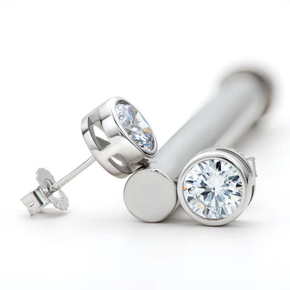 D Color Moissanite Earrings for Women Men Lab Grown Diamond Ear Studs 925 Sterling Silver Fine Jewelry Gift