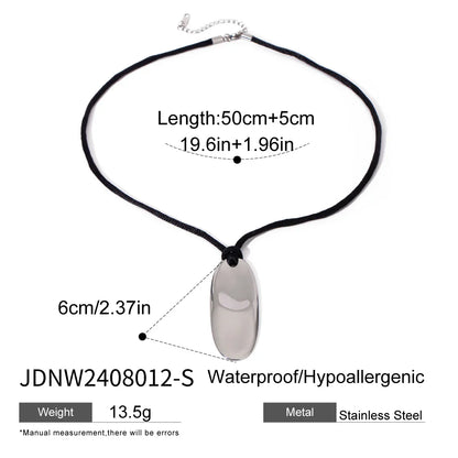 Waterproof Stainless Steel Micro Trend Cord Necklaces Women Statement Metal 18K Gold Plated Trendy 2024 Jewelry collares