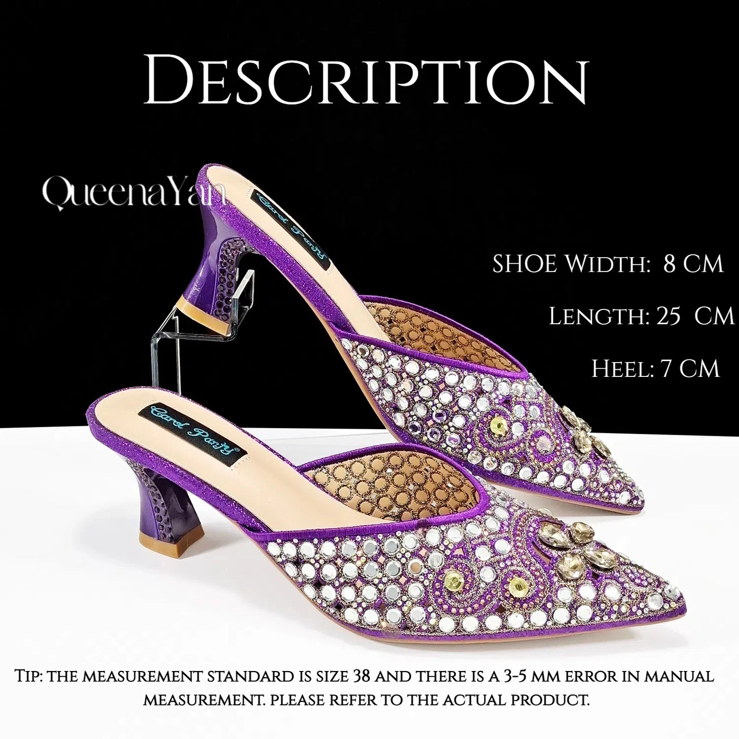BLUE Rhinestone-encrusted Sex Ladies Shoes / MATCHING  SPARKING MINI BAG (SPECIAL COLLECTION)