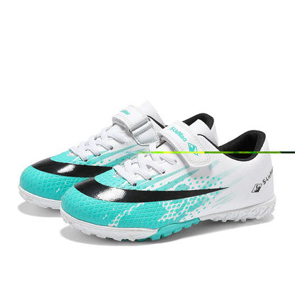 Kids TF Turf Soccer Shoes Child Outdoor Athletic Training Sports Footwear Pink Black Green 3 Colors Available for Boys Girls