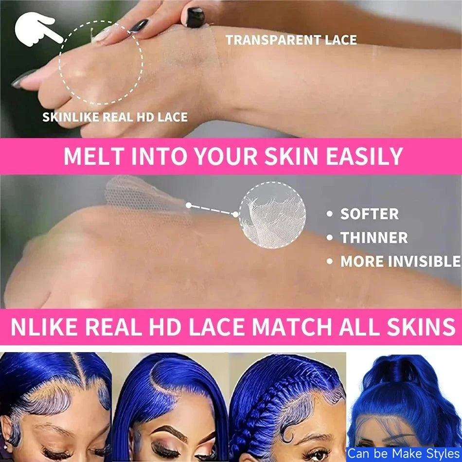 Glueless 7x5 Lace Front Wig Vietnamese Human Hair Bone Straight 13X4 Front Wigs Super Double Drown 13x6 Lace Frontal Wigs 180%