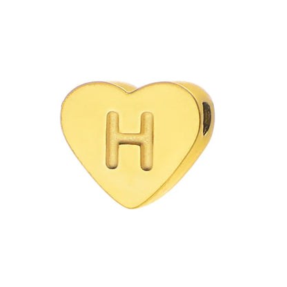 Initial Name Heart Shape Pendant For Necklaces Stainless Steel Necklace for Women Bracelet Make Earrings Jewelry