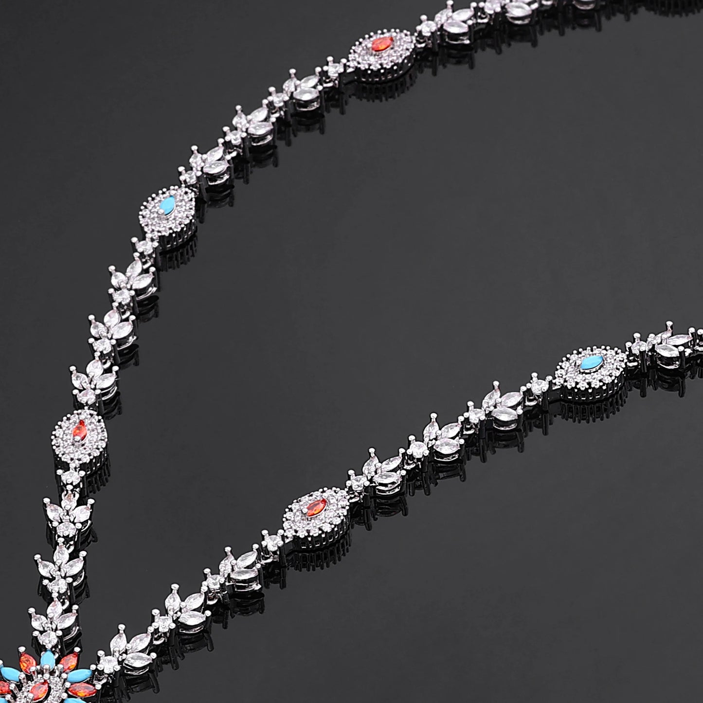 Famosa Marca Turquesa Luxo Africano Conjuntos de Joias para Mulheres Festa de Casamento Zircônia Cristal Dubai Conjunto de Joias de Noiva