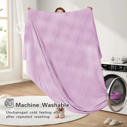 1pc Large Cooling Blanket for Hot Sleepers, Dual-Sided Soft & Lightweight Summer Bedding, Contemporary Geometric Pattern,