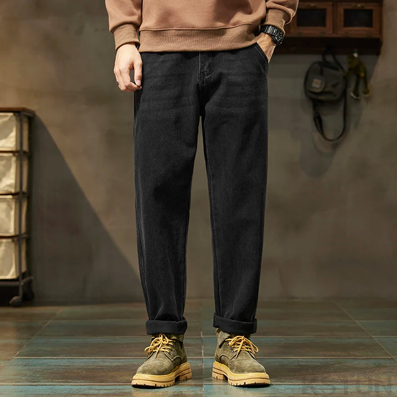 Black Jeans Men Harem Pants Loose Fit Denim Trousers Baggy Pants Mens Desinger Clothing Oversized 42 Cowboys 2024 New Kpop