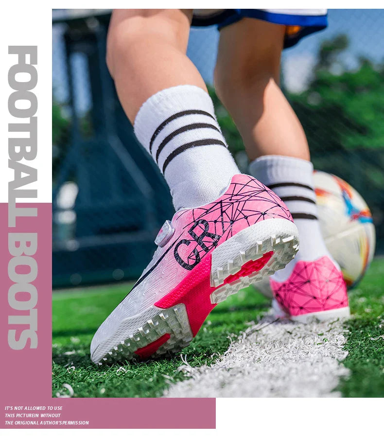 Professional Kids Soccer Shoes Football Boots Ultralight Cleats Non-Slip Training Match Football Shoes For Boys And Girls