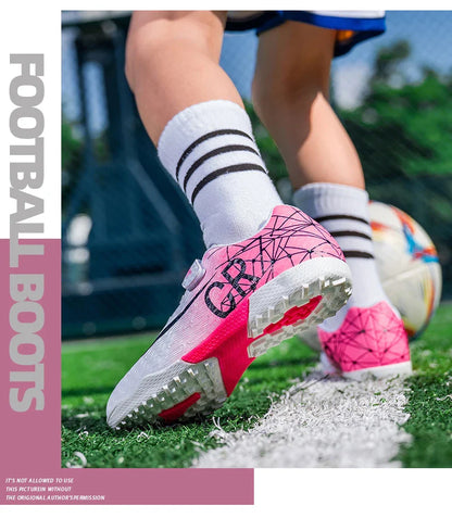 Professional Kids Soccer Shoes Football Boots Ultralight Cleats Non-Slip Training Match Football Shoes For Boys And Girls