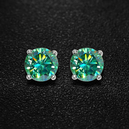 D Color Moissanite Earring S925 Sterling Sliver Plated with 18k White Gold Earring for Women Man Sparkling Fine Jewelry