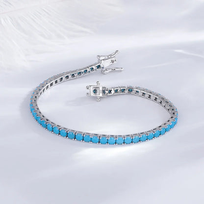 925 Silver Tennis Bracelet, 3mm Pave CZ, Dark Ruby/Rainbow/Blue/Green/Black, Eternity Design, Fine Jewelry for Women