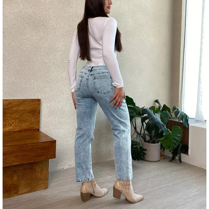 Flora-Embroidered High Stretchy Ladies Pants