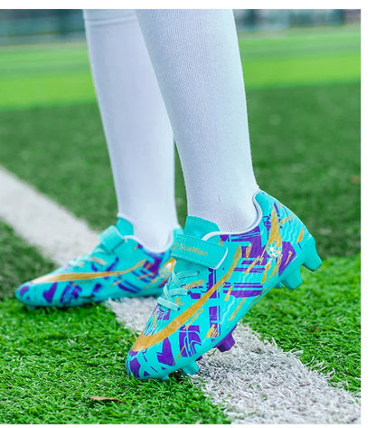 Kids Football Boots Soccer Shoes FG/TF School Football Boots Boys Girls Cleats Grass Sneakers Child Outdoor Athletic Training