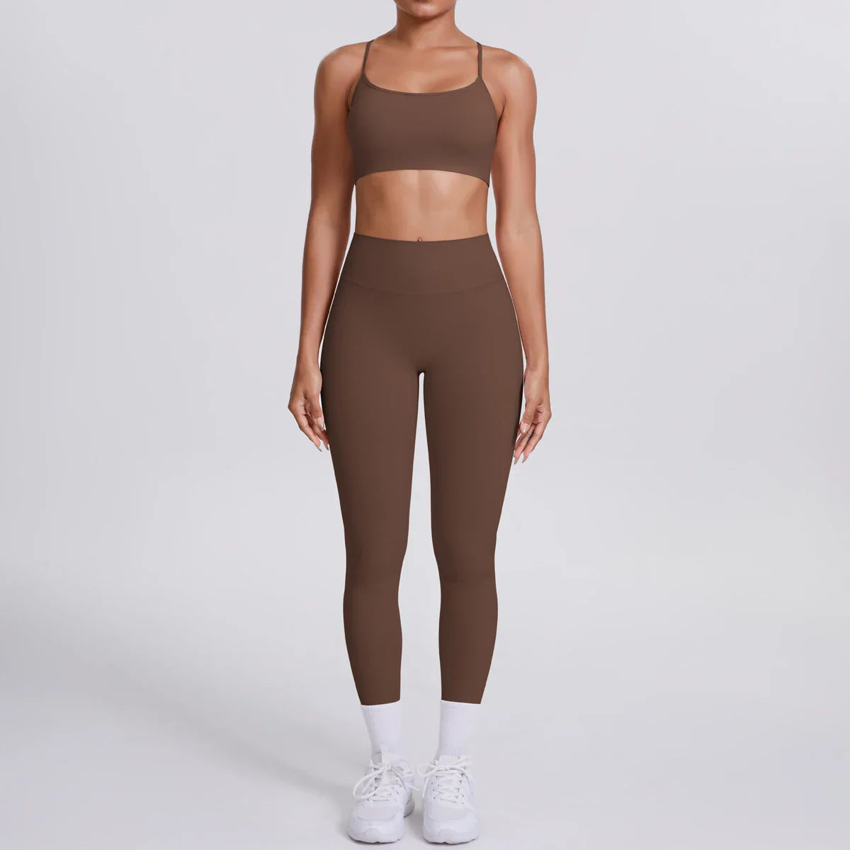 Yoga Suit Sports Set Gym Seamless High Impact Sports Bra Women's High Waist and Hips Tight Peach Buttocks Pants Womens Sportswea
