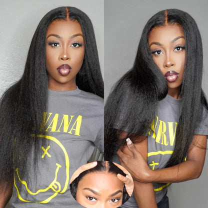 13x4 Straight Lace Front Wigs Human Hair For Women Yaki Straight Lace Front Wig Remy Hair Brazilian Virgin Human Hair Wigs