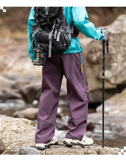 Summer Hiking Pant Autumn Outdoor Sports Waterproof Paratrooper Pants Elastic Waist Camping Trousers Solid Cycling Fishing Pants