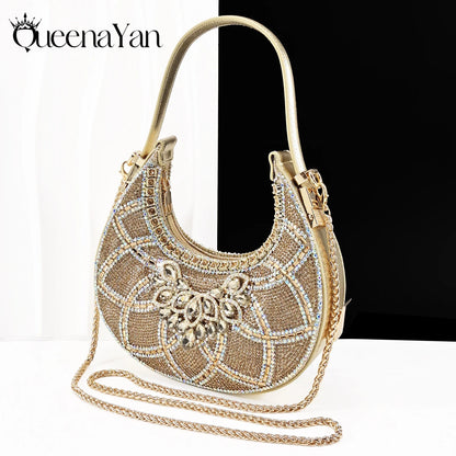 African Shoe and Bag Set for Wedding Women Shoes and Bag To Match Set with Rhinestone Italy Pumps Women Shoes Luxury