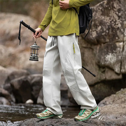 Summer Hiking Pant Autumn Outdoor Sports Waterproof Paratrooper Pants Elastic Waist Camping Trousers Solid Cycling Fishing Pants