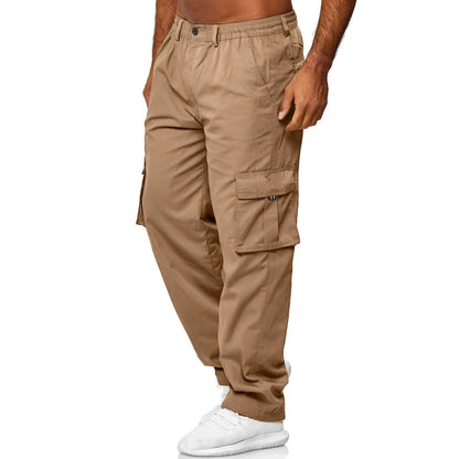 2024 Men's Cargo Pants Casual Multi Pockets Military Tactical Pants Male Outwear Loose Straight slacks Long Trousers Plus size