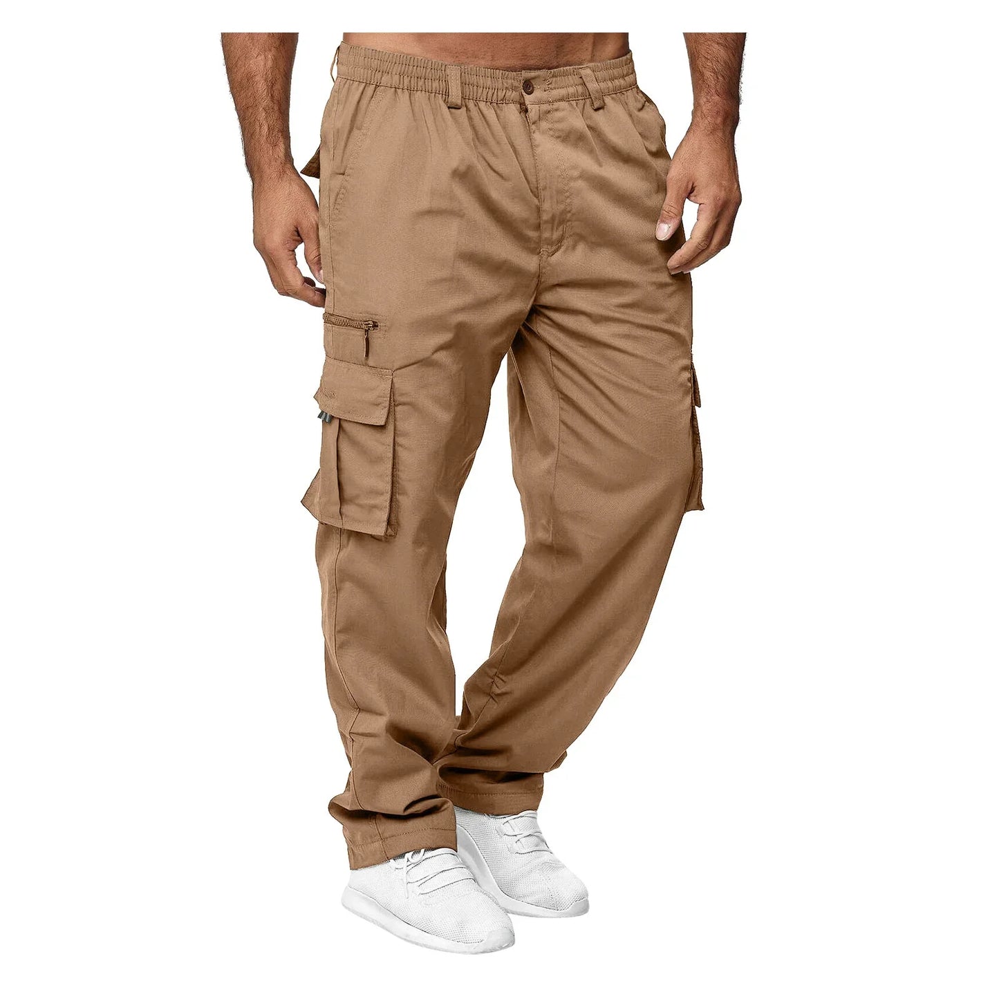 2024 Men's Cargo Pants Casual Multi Pockets Military Tactical Pants Male Outwear Loose Straight slacks Long Trousers Plus size