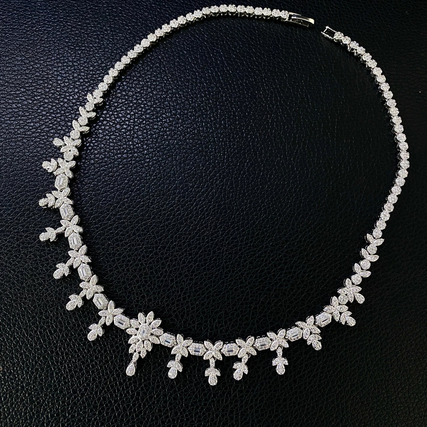 Luxury 4 Pieces Bridal Wedding Jewelry Set for Women Sparkling Cubic Zirconia Nigeria Bride Accessories