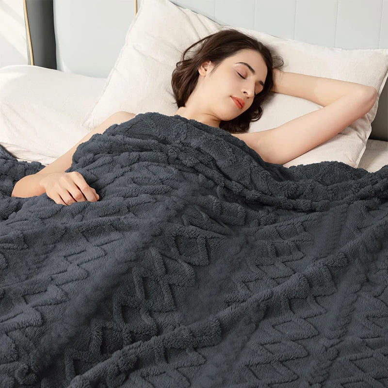 Soft Cozy Velvet Taffeta Blanket, Warm for Bed Sofa Office, Elegant Home Decor, Perfect Gift for All, Durable and Double-sided
