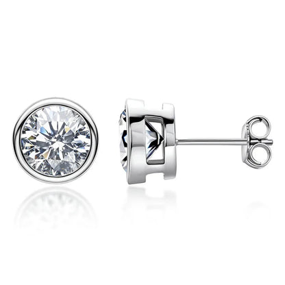 D Color Moissanite Earrings for Women Men Lab Grown Diamond Ear Studs 925 Sterling Silver Fine Jewelry Gift