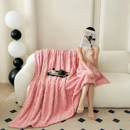 Soft Cozy Velvet Taffeta Blanket, Warm for Bed Sofa Office, Elegant Home Decor, Perfect Gift for All, Durable and Double-sided