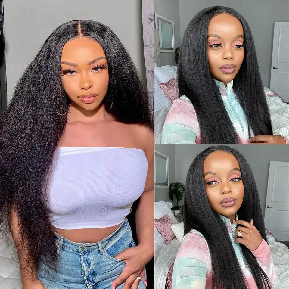 13x4 Straight Lace Front Wigs Human Hair For Women Yaki Straight Lace Front Wig Remy Hair Brazilian Virgin Human Hair Wigs