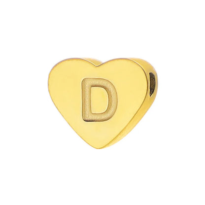 Initial Name Heart Shape Pendant For Necklaces Stainless Steel Necklace for Women Bracelet Make Earrings Jewelry