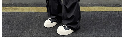 Fashion ice silk quick drying pants for men's summer thin pleated paratrooper work pants for teenagers loose casual spor pants