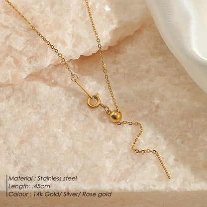 Adjusta Long Layered Pendant Necklace  Stainless Steel Necklace Chocker Necklaces for Women Fashion Jewelry YX26925