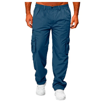 2024 Men's Cargo Pants Casual Multi Pockets Military Tactical Pants Male Outwear Loose Straight slacks Long Trousers Plus size