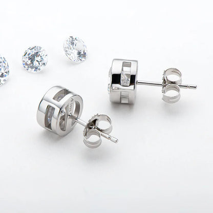 D Color Moissanite Earrings for Women Men Lab Grown Diamond Ear Studs 925 Sterling Silver Fine Jewelry Gift