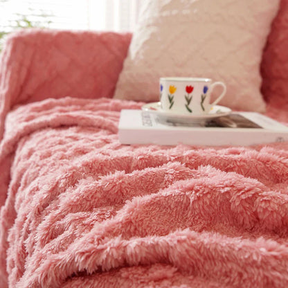Soft Cozy Velvet Taffeta Blanket, Warm for Bed Sofa Office, Elegant Home Decor, Perfect Gift for All, Durable and Double-sided