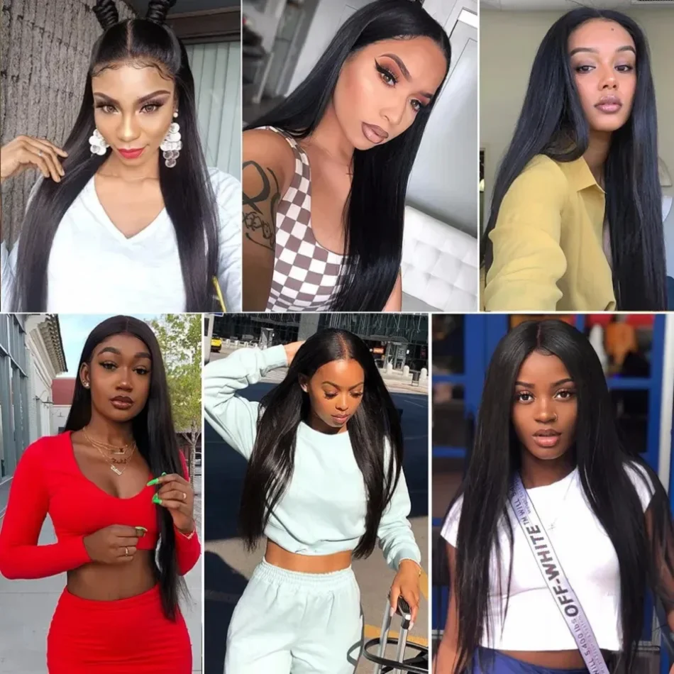 Glueless 7x5 Lace Front Wig Vietnamese Human Hair Bone Straight 13X4 Front Wigs Super Double Drown 13x6 Lace Frontal Wigs 180%